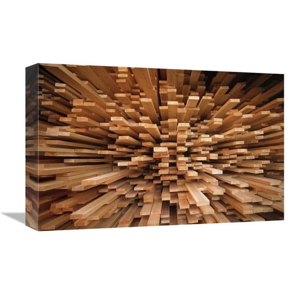 12 x 18 in. Milled Wood Planks in A Stack, Europe Art Print - Flip De Nooyer