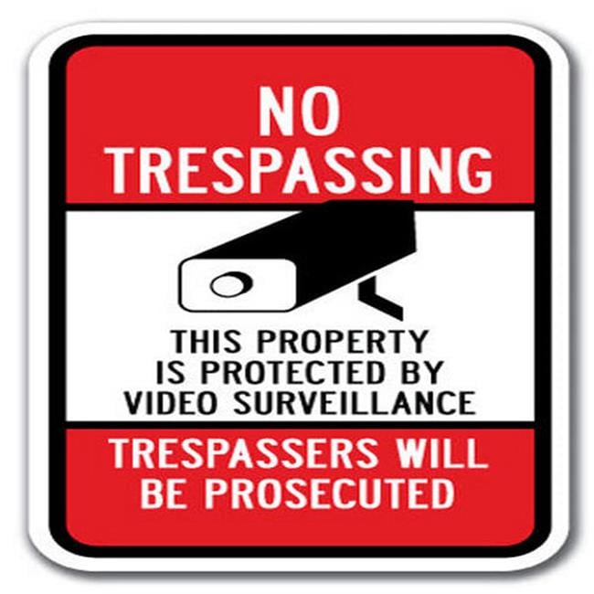 Segnale di avvertimento in metallo 20,3 x 30,5 cm cartello di avvertimento in alluminio per la proprietà privata No Trespassing 24/7 Video Surveillance Targa in metallo in alluminio