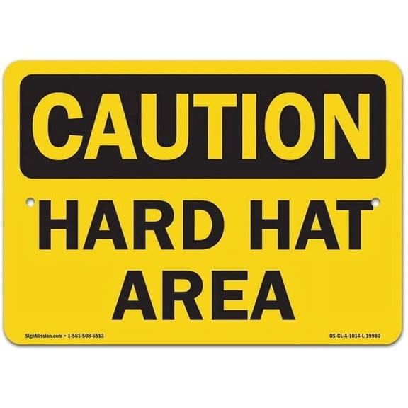 12 x 18 in. OSHA Caution Sign - Hot Work Permit Required in This Area