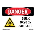 thumbnail image 1 of 12 x 18 in. OSHA Danger Sign - Bulk Oxygen Storage, 1 of 1