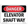 thumbnail image 1 of 12 x 18 in. OSHA Danger Sign - Elevator Shaft Way, 1 of 1
