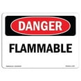 thumbnail image 1 of 12 x 18 in. OSHA Danger Sign - Flammable, 1 of 1