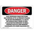 thumbnail image 1 of 12 x 18 in. OSHA Danger Sign - Fuel Dispensed From This Pump May Contain, 1 of 1