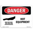 thumbnail image 1 of 12 x 18 in. OSHA Danger Sign - Hot Equipment, 1 of 1