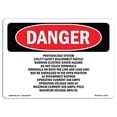 thumbnail image 1 of 12 x 18 in. OSHA Danger Sign - Photovoltaic System Utility Safety Disconnect, 1 of 1