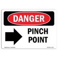 thumbnail image 1 of 12 x 18 in. OSHA Danger Sign - Pinch Point, 1 of 1