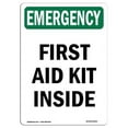 thumbnail image 1 of 12 x 18 in. OSHA Emergency Sign - First-Aid, 1 of 1