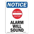 thumbnail image 1 of 12 x 18 in. OSHA Notice Sign - Alarm Will Sound, 1 of 1