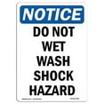 thumbnail image 1 of 12 x 18 in. OSHA Notice Sign - Do Not Wet Wash Shock Hazard, 1 of 1