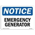 thumbnail image 1 of 12 x 18 in. OSHA Notice Sign - Emergency Generator, 1 of 1