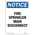 thumbnail image 1 of 12 x 18 in. OSHA Notice Sign - Fire Sprinkler Main Disconnect, 1 of 1