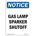 thumbnail image 1 of 12 x 18 in. OSHA Notice Sign - Gas Lamp Sparker Shutoff, 1 of 1