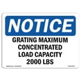thumbnail image 1 of 12 x 18 in. OSHA Notice Sign - Grating Maximum Concentrated Load, 1 of 1