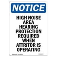thumbnail image 1 of 12 x 18 in. OSHA Notice Sign - High Noise Area Hearing Protection, 1 of 1