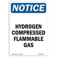 thumbnail image 1 of 12 x 18 in. OSHA Notice Sign - Hydrogen Compressed Flammable Gas, 1 of 1