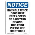 thumbnail image 1 of 12 x 18 in. OSHA Notice Sign - Invisible Fence Dogs Have Free, 1 of 1