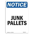 thumbnail image 1 of 12 x 18 in. OSHA Notice Sign - Junk Pallets, 1 of 1