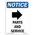 thumbnail image 1 of 12 x 18 in. OSHA Notice Sign - Parts & Service, 1 of 1