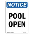 thumbnail image 1 of 12 x 18 in. OSHA Notice Sign - Pool Open, 1 of 1