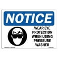 thumbnail image 1 of 12 x 18 in. OSHA Notice Sign - Wear Eye Protection When Using, 1 of 1
