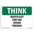 thumbnail image 1 of 12 x 18 in. OSHA Think Sign - Think Blank Write-On, 1 of 1