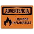 thumbnail image 1 of 12 x 18 in. OSHA Warning Sign - Flammable Liquids - Liquidos Inflamables, 1 of 1