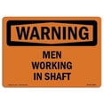 thumbnail image 1 of 12 x 18 in. OSHA Warning Sign - Men Working in Shaft, 1 of 1