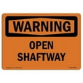 thumbnail image 1 of 12 x 18 in. OSHA Warning Sign - Open Shaftway, 1 of 1