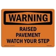 thumbnail image 1 of 12 x 18 in. OSHA Warning Sign - Raised Pavement Watch Your Step, 1 of 1