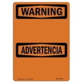 thumbnail image 1 of 12 x 18 in. OSHA Warning Sign - Warning Blank Write-On Bilingual, 1 of 1
