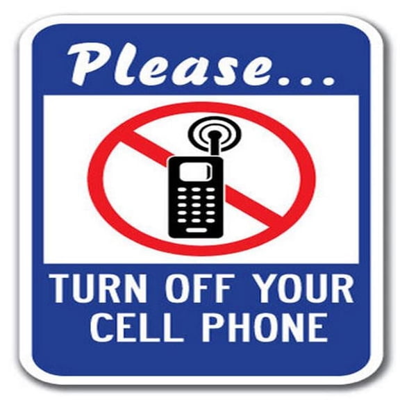 12 x 18 in. Please Turn Off Your Cell Phone Heavy Gauge Aluminum Sign