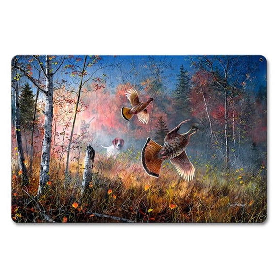 12 x 18 in. Quick Escape Satin Metal Sign