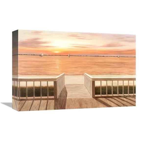 12 x 18 in. Sunset Deck Art Print - Diane Romanello