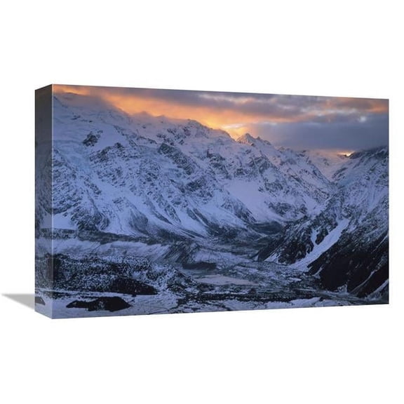 12 x 18 in. Sunset Over Mueller Glacier Lake & Hooker Valley, Mt Cook NP, New Zealand Art Print - Colin Monteath