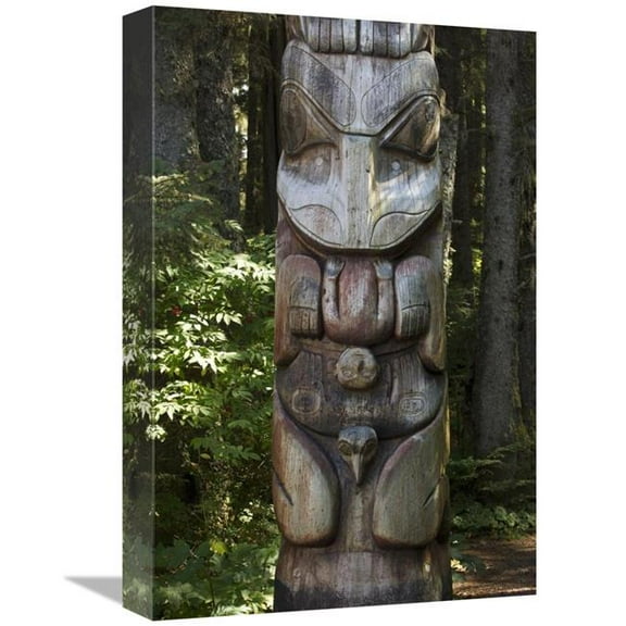 12 x 18 in. Tlingit Totem Pole, Sitka National Historical Park, Alaska Art Print - Matthias Breiter