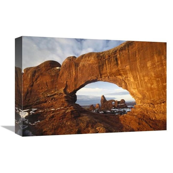 12 x 18 in. Turret Arch Through North Window Arch, Arches National Park, Utah Art Print - Tim Fitzharris
