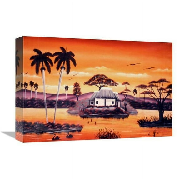 12 x 18 in. Two Swans Art Print - Felix Aloarez