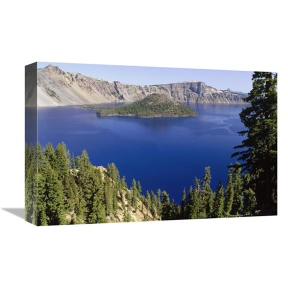 12 x 18 in. Wizard Island in Crater Lake National Park, Oregon Art Print - Gerry Ellis
