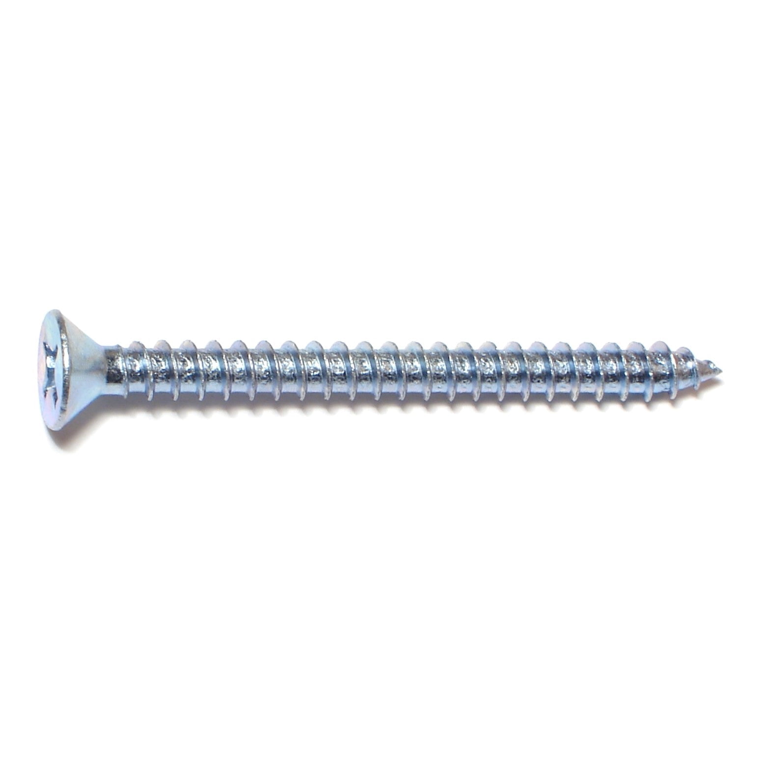 #12 x 2-1/2" Zinc Plated Steel Phillips Flat Head Sheet Metal Screws SMSFLS-218