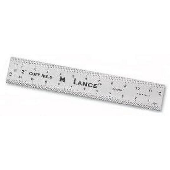 12" x 2" Cuff - Metal Tailors Ruler