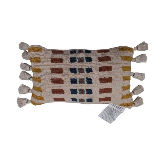 12" x 20" Boho Tufted Lumbar Pillow by Ashland - Spring Home Decor