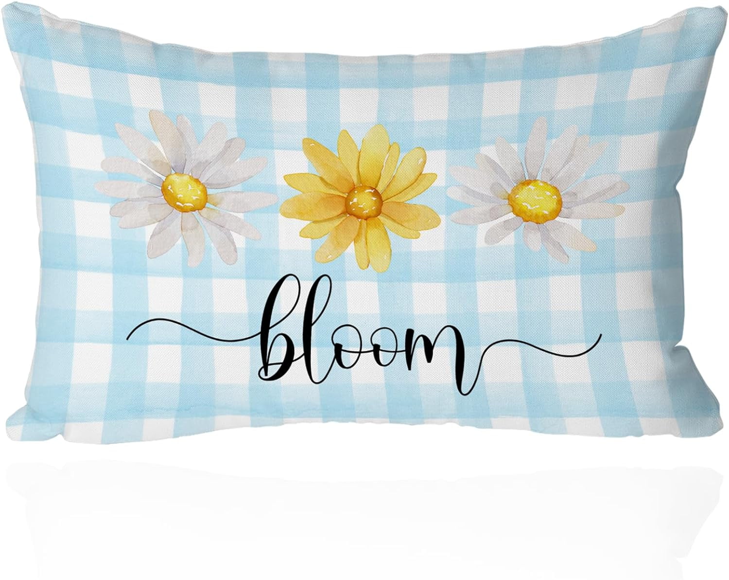 12 x 20 Inch Spring Floral Pillow Cover - ''Bloom'' Daisies Farmhouse ...