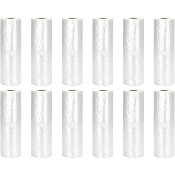12" x 20" Plastic Produce Bag on a Roll Food Storage Bags Clear Plastic Produce Bag for Fruits, Vegetable,Bread, Kitchen Bags (4200 Bags-12 Roll)