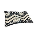 thumbnail image 1 of 12 x 20 Rectangular Cotton Accent Lumbar Pillow, Classic Aztec Pattern, White, Black, Saltoro Sherpi, 1 of 7