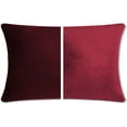 thumbnail image 1 of 12" x 20" Throw Pillow - AZ Maroon: 2 PCS / 4 Sided. Luxurious Premium Memory Foam Pillow with Reversible Cover Microsuede/Microplush Fabric. Forever Fluffy, Beautiful & Supportive. Soft & Comfy., 1 of 9