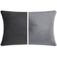 thumbnail image 1 of 12" x 20" Throw Pillow - Iron Grey: 2 PCS / 4 Sided. Luxurious Premium Down Feather Fill w/ Reversible Cover Microsuede/Microplush Fabric. Forever Fluffy, Beautiful & Supportive. Soft & Comfy., 1 of 9