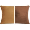 thumbnail image 1 of 12" x 20" Throw Pillow - Saddle Brown: 2 PCS / 4 Sided. Luxurious Premium Down Alternative Fill -Reversible Cover Microsuede/Microplush Fabric. Forever Fluffy, Beautiful & Supportive. Soft & Comfy., 1 of 9