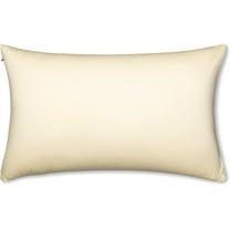 12" x 20" Throw Pillow  Off white- Creme: 1 PCS Luxurious Premium Microbead Pillow With 85/15 Nylon/Spandex Fabric. Forever Fluffy, Outstanding Beauty & Support. Silky, Soft & Beyond Comfortable