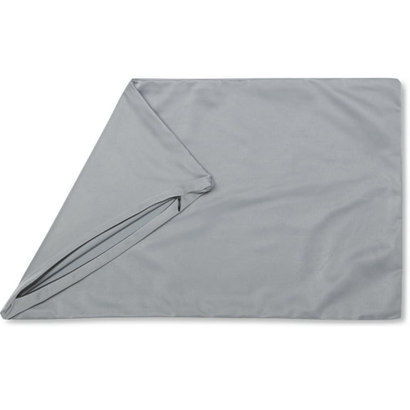 12" x 20" Throw Pillowcases (Cover Only) - 85/15 Nylon, Spandex - Luxurious, Silky, Stretchy & Soft - 1 Pcs Solid Color - A Perfect Choice for Couch Chairs Sofa Bed Adult or Kids Bedroom, Dark Grey
