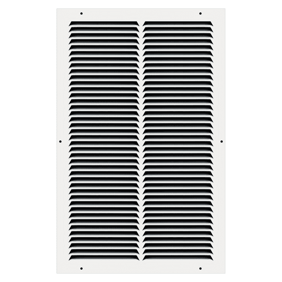 12" x 20" TruAire White Steel Wall Return Air Grille